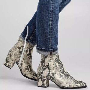Madden Girl Snakeskin Pattern Ankle Booties